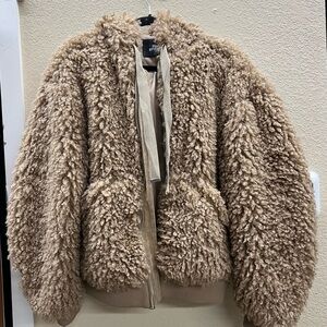 Faux Fur Teddy style jacket- Urban Outfitters Small